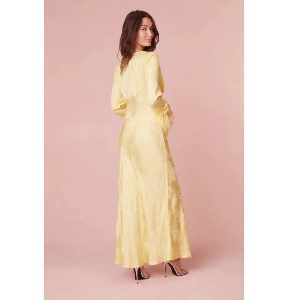 NWT LoveShackFancy Kalona Silk Jacquard Maxi Dress - Picture 3 of 14